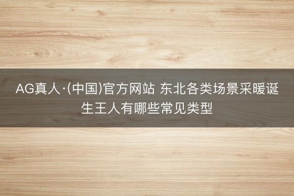 AG真人·(中国)官方网站 东北各类场景采暖诞生王人有哪些常见类型