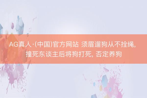 AG真人·(中国)官方网站 须眉遛狗从不拴绳， 撞死东谈主后将狗打死， 否定养狗