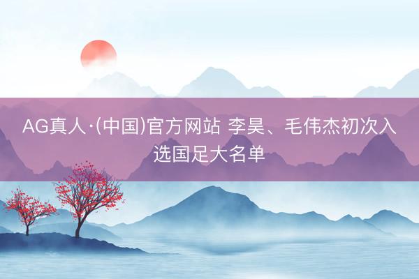 AG真人·(中国)官方网站 李昊、毛伟杰初次入选国足大名单